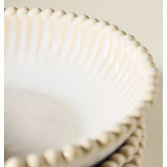 Pearl Design Cream Pasta Bowls - Picture 2 of 4